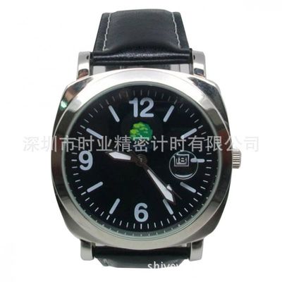 供应方壳皮带单日历石英表 专业OEM手表厂家打造精准时尚腕表